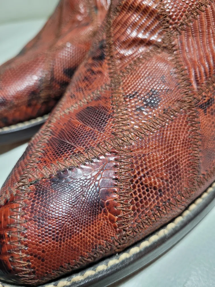 Genuine Teju Lizard Cowboy Boots image indicator(5)