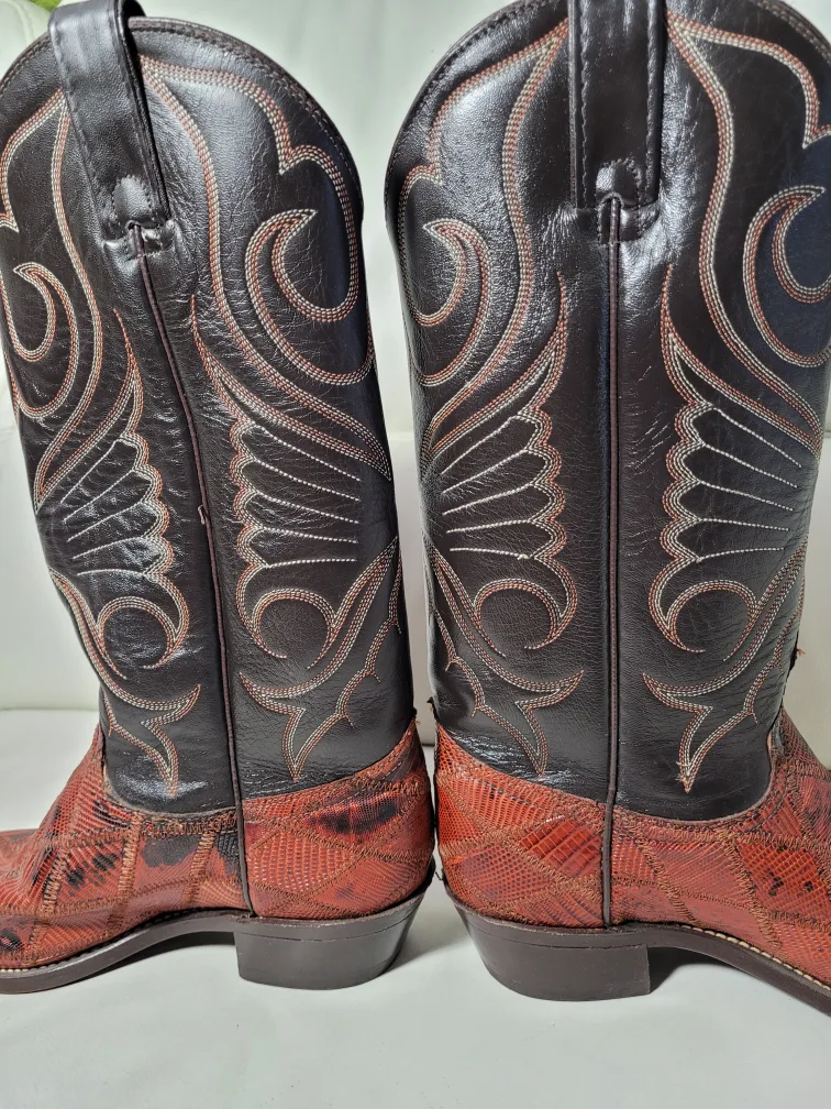 Genuine Teju Lizard Cowboy Boots image indicator(6)