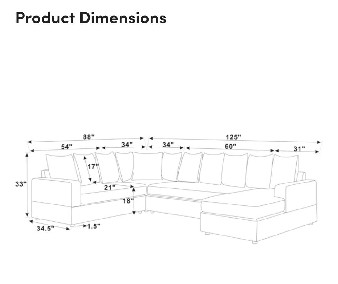 MOVE OUT SALE.   4-Piece Sectional Sofa - photo 3