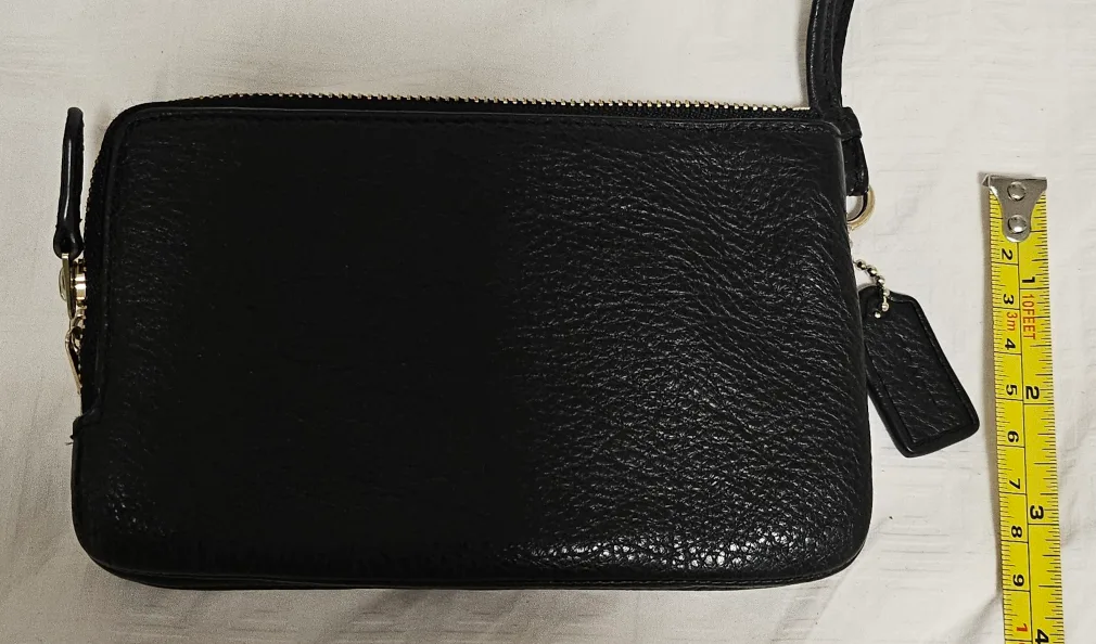 Coach Black Leather Wristlet image indicator(2)