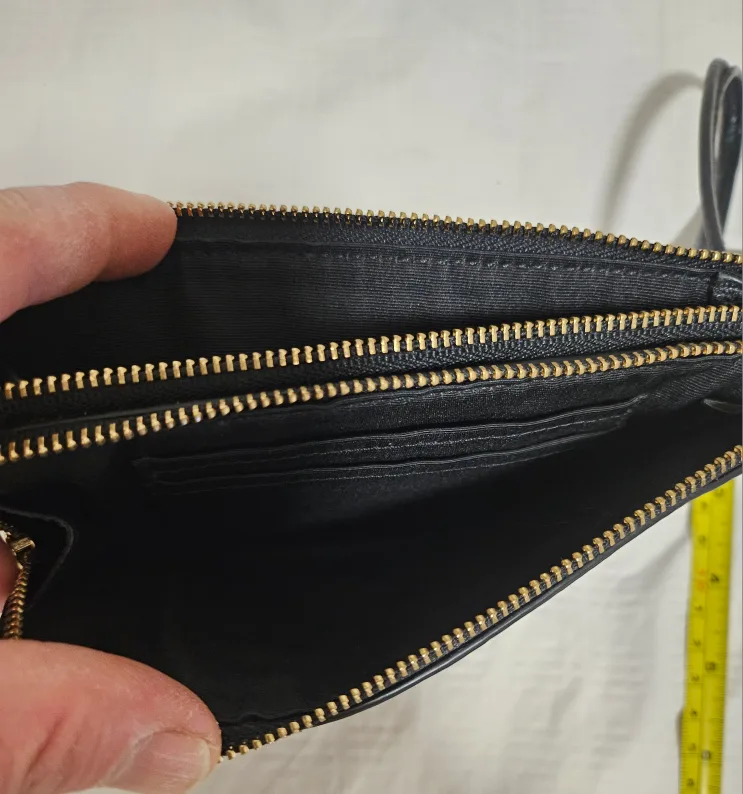 Coach Black Leather Wristlet image indicator(4)
