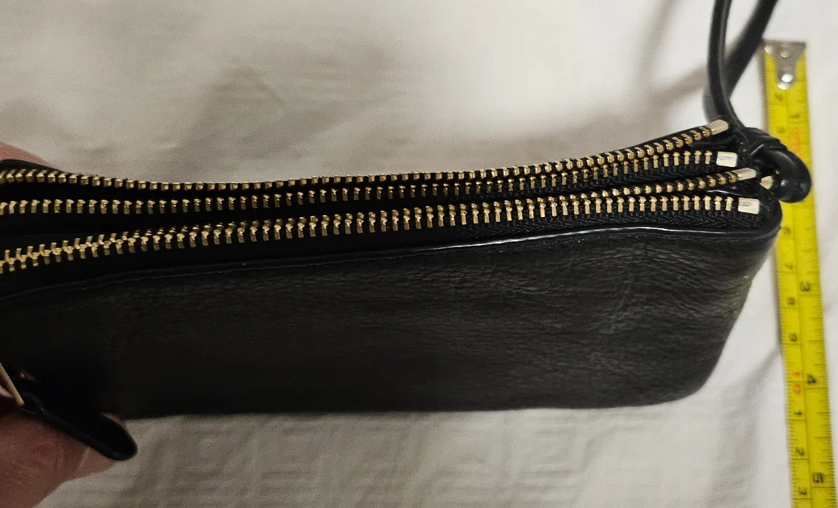 Coach Black Leather Wristlet image indicator(5)