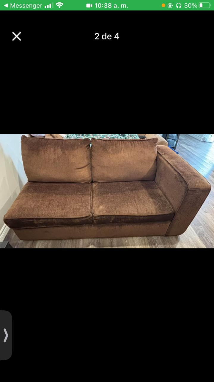 Brown Sectional Sofa - photo 4