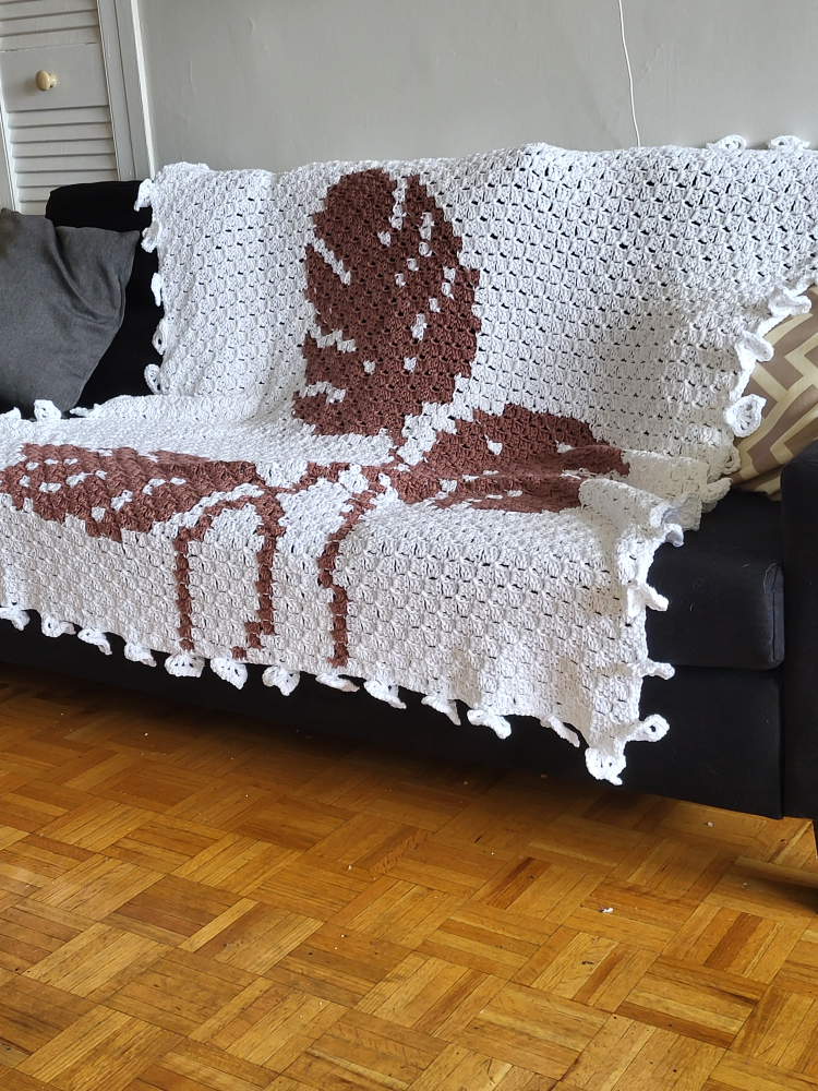 Hand Crocheted Throw Blanket