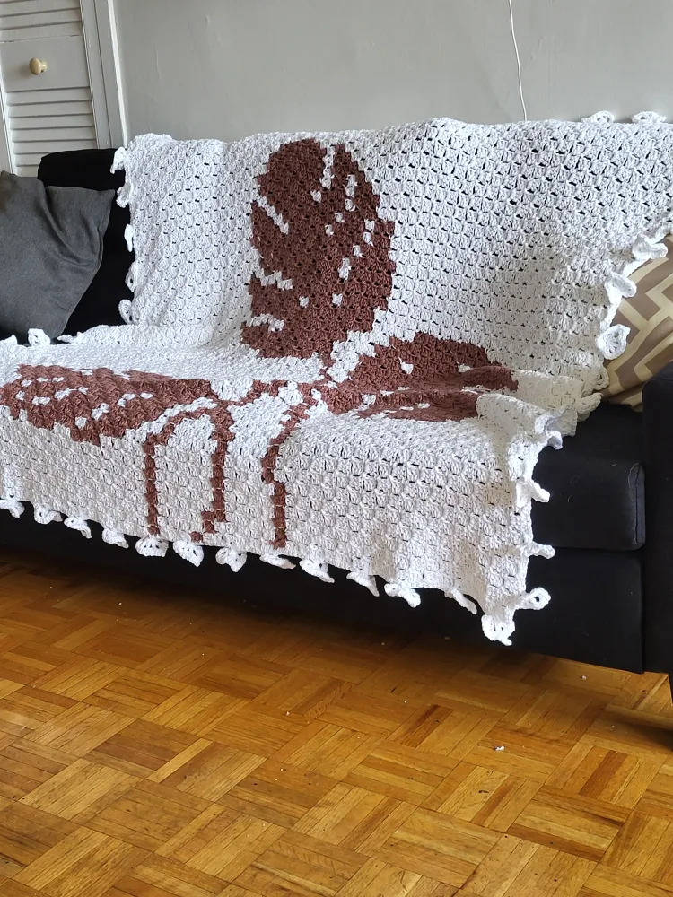 Hand Crocheted Throw Blanket thumbnail