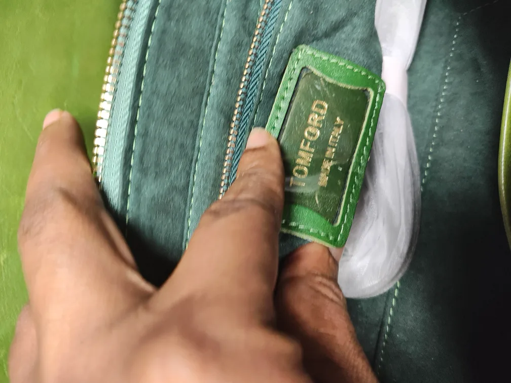 Green Leather Handbag with Floral Embossed Design (Sales) image indicator(10)