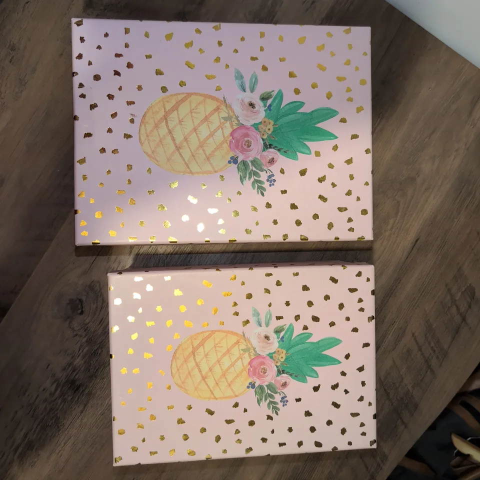 Set of Two Pineapple Storage Boxes 🧡 image indicator(2)