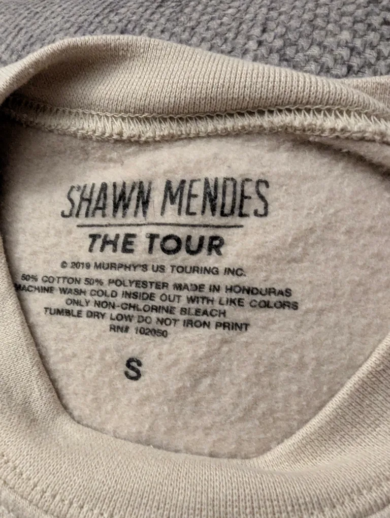 Shawn Mendes The Tour - Beige Embroidered Crewneck Sweater image indicator(3)