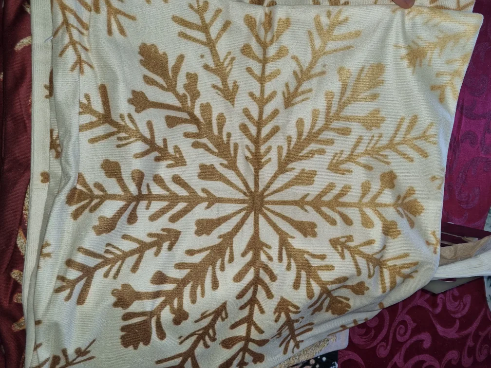 2 new pillow cover snowflake printed christmas thumbnail