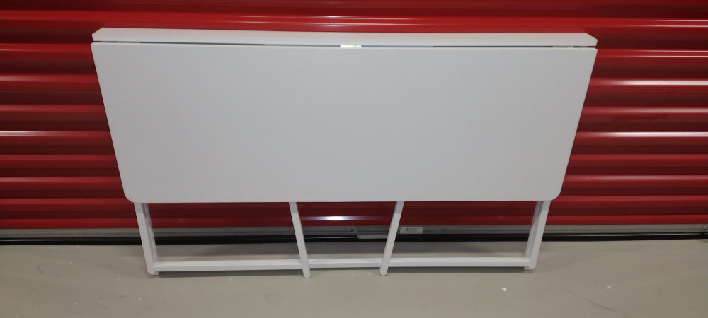Portable Foldable Small White Desk Compact Home Writing Desk - photo 5