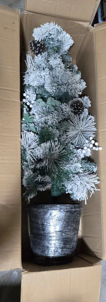 4 ft Pre-Lit Potted Christmas Tree with Timer image indicator(5)