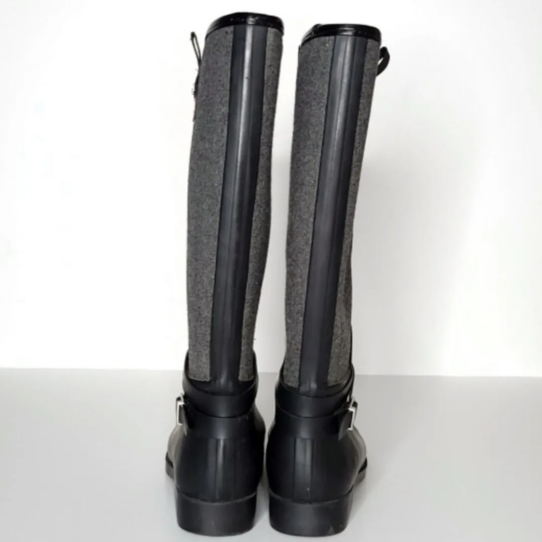 Canadiana Black & Grey Equestrian Style Rubber Boots image indicator(3)
