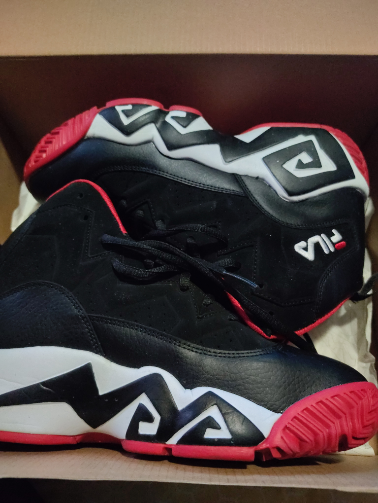 Fila 96 Black/White/Red Mens Shoes