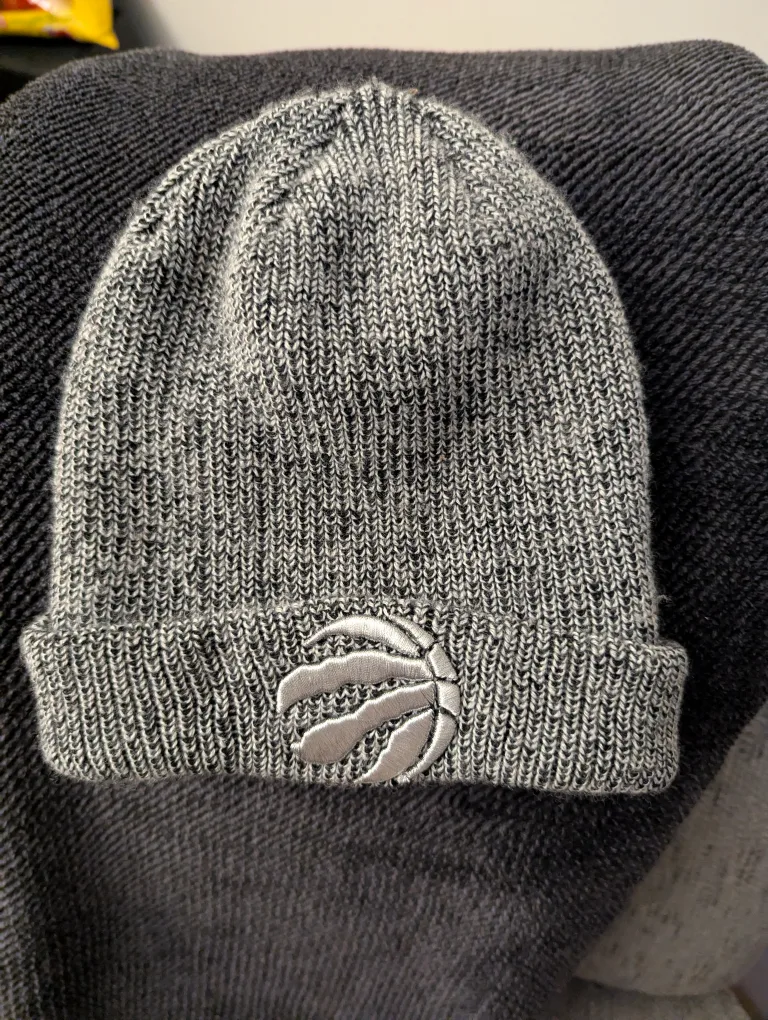 Toronto Raptors Embroidered Toque - Salt & Pepper (Grey) thumbnail