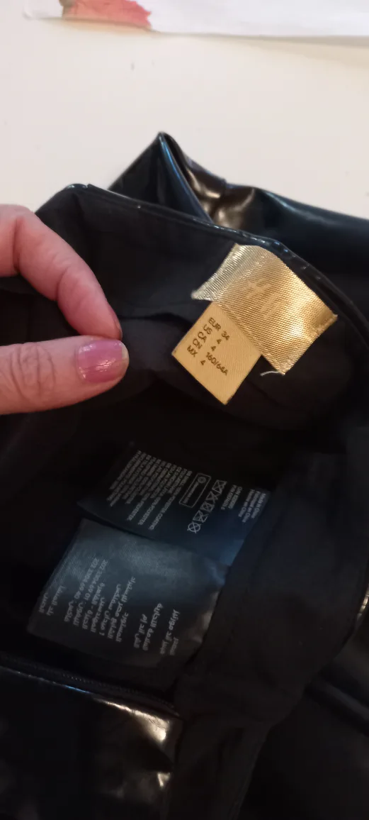 Black Faux Leather Mini Skirt image indicator(2)