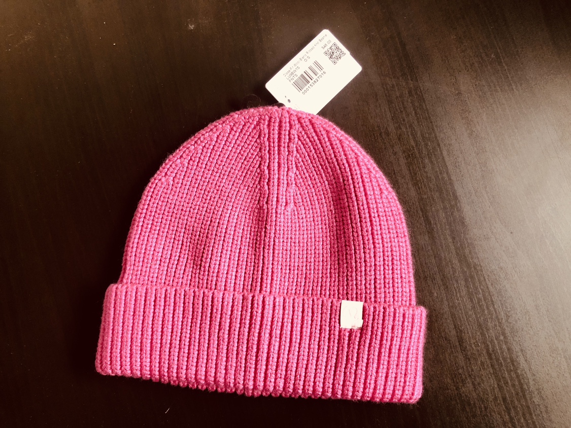 Lululemon pink hat Close-Fit Wool-Blend Ribbed Knit Beanie