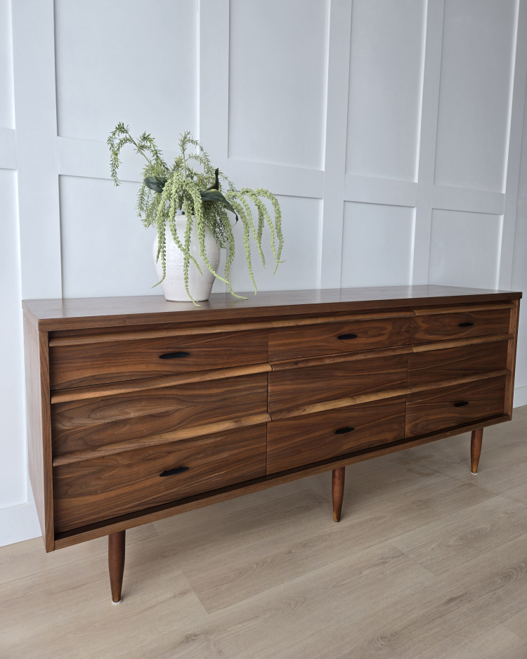 Walnut MCM Triple Dresser - photo 2
