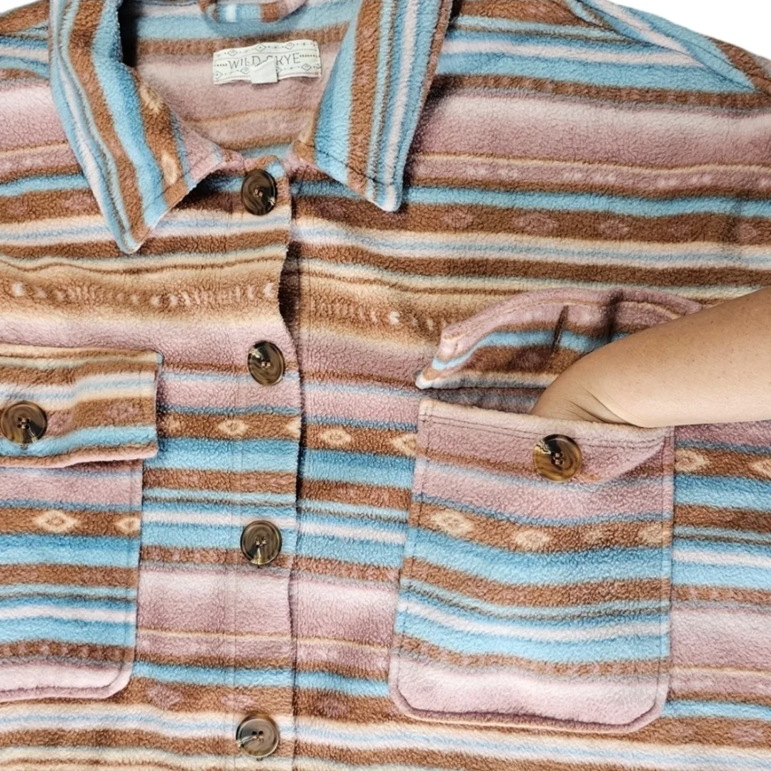 Wild Skye Western Pastel Fleece Shirt women's XL image indicator(4)
