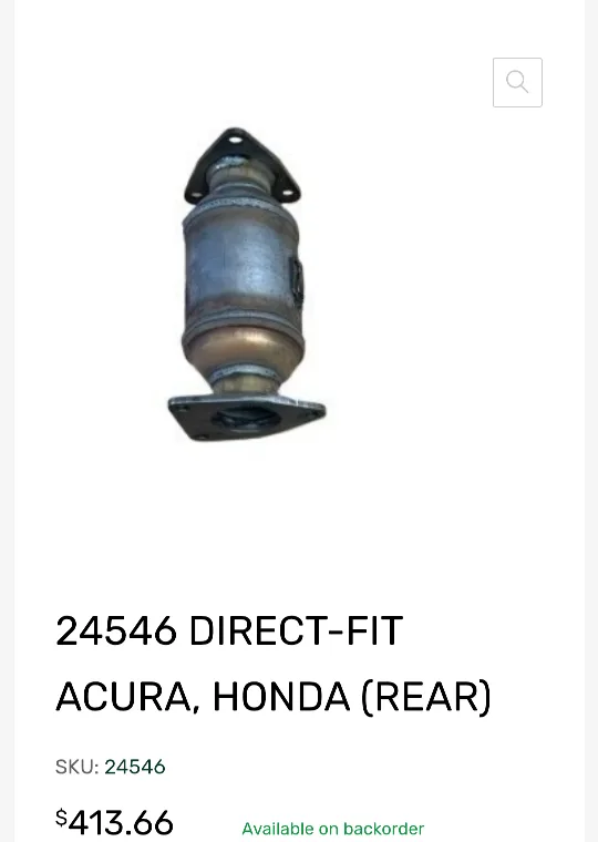 Acura/Honda Catalytic Converter image indicator(5)