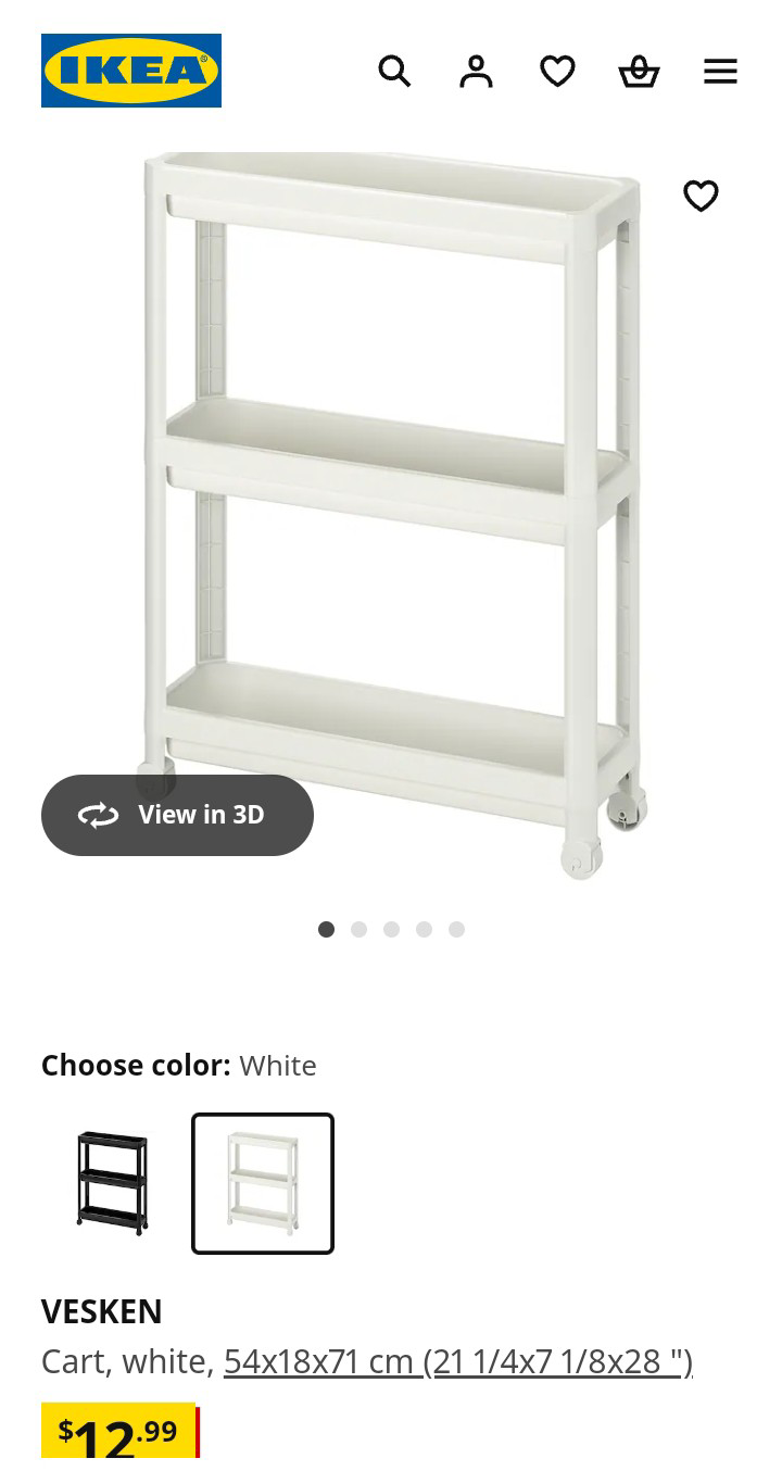 IKEA VESKEN Corner Shelf Unit, White - photo 2