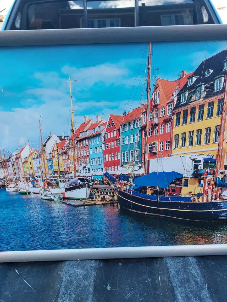 Framed Print of Colorful European Cityscape image indicator(2)