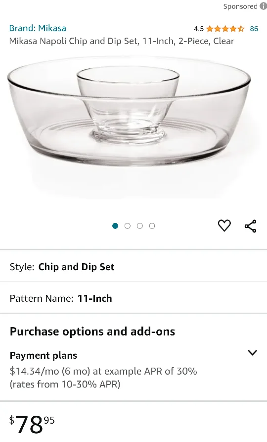 Mikasa Napoli Chip and Dip Set image indicator(2)