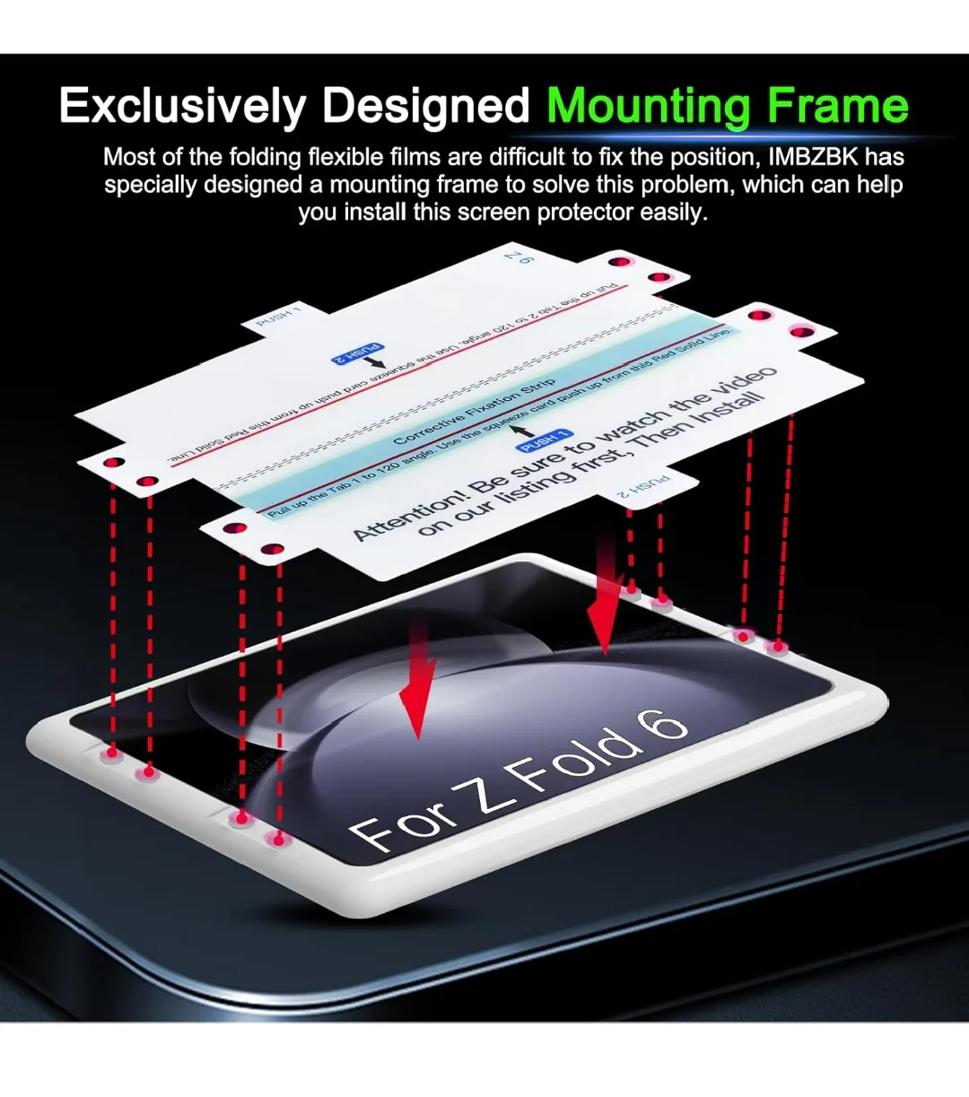 Samsung Z Fold 6 screen protector (9 in 1) image indicator(3)