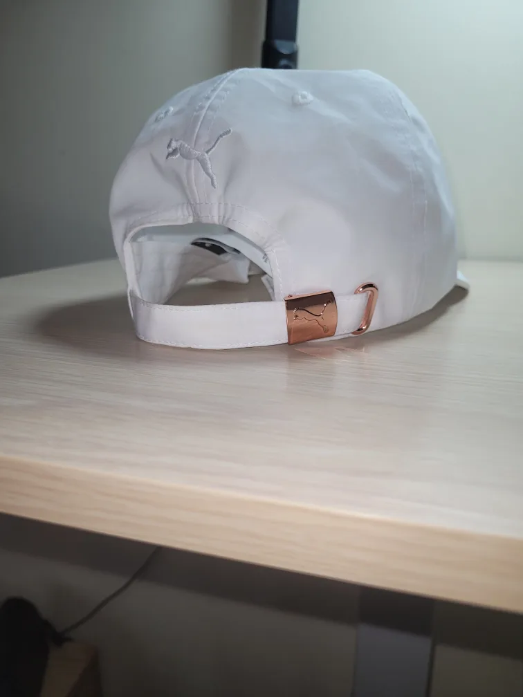Puma White Baseball Cap with Rose Gold Logo image indicator(3)