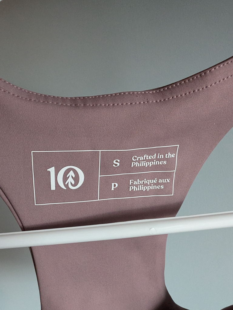 Tentree Longline Bra, Twilight Mauve, size small. - photo 2