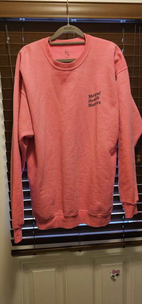 Pink Mental Health Matters Crewneck