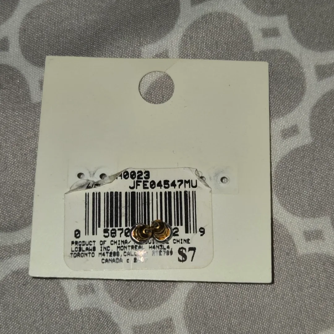 Joe Fresh Navy Square Stud Earrings image indicator(3)