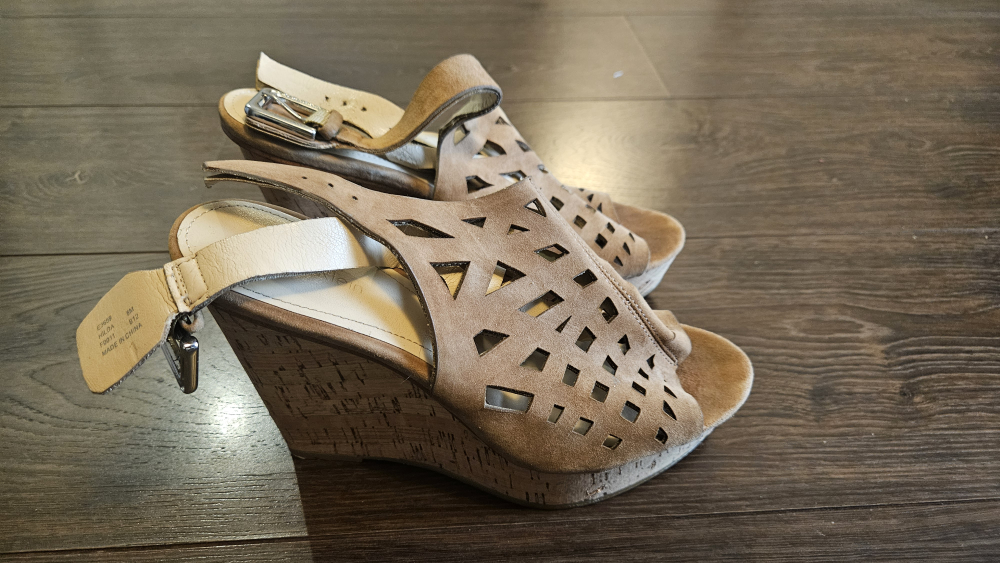 Calvin Klein Tan Wedge Sandals