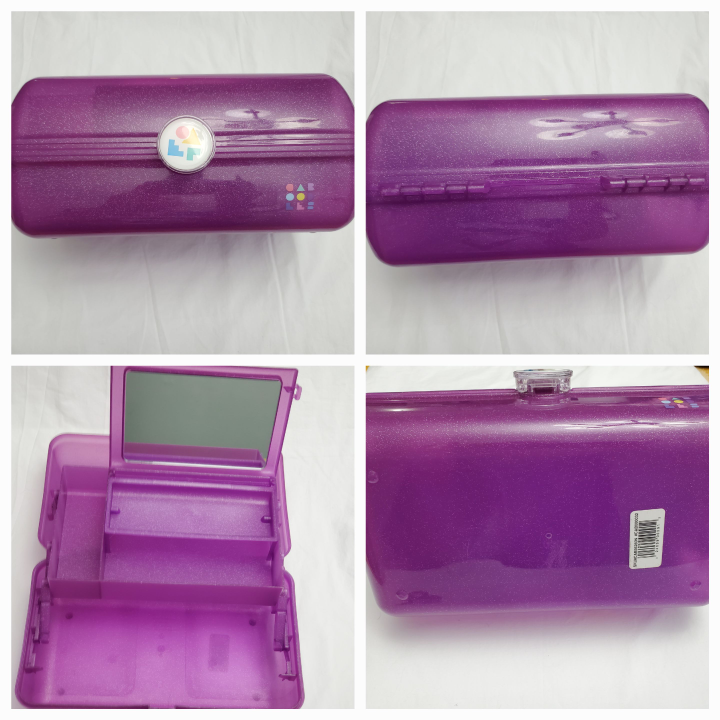 Purple Sparkle Caboodle, Make-up, Art Storage