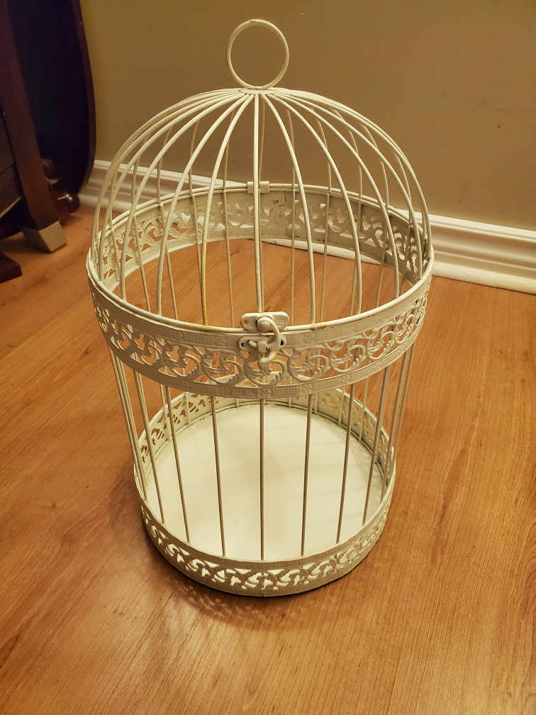 White Metal Bird Cage