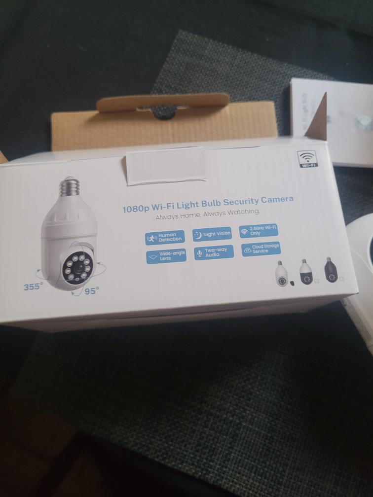 1080p Wi-Fi Light Bulb Security Camera