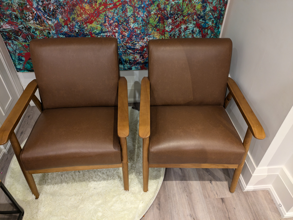Set of 2 Mid Century Modern Armchairs- Excellent condition - photo 2