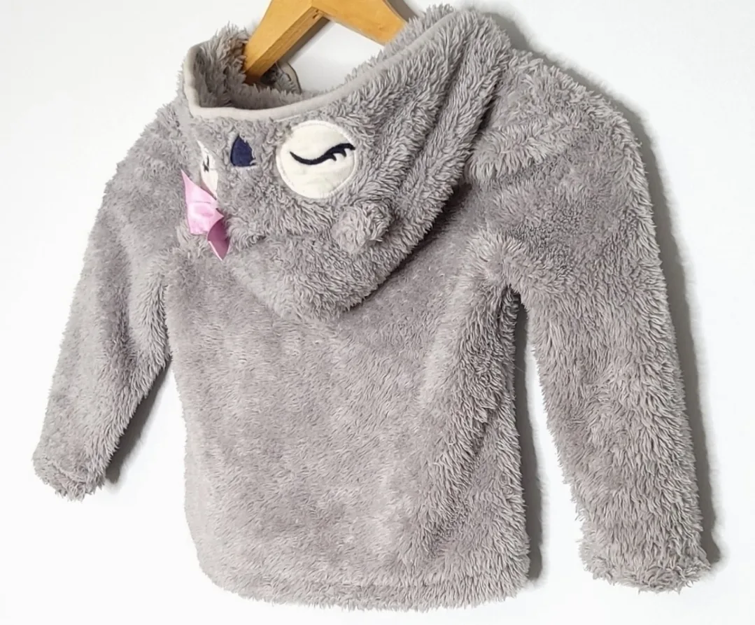 Gymboree Grey Owl Fleece Jacket size 2T image indicator(4)