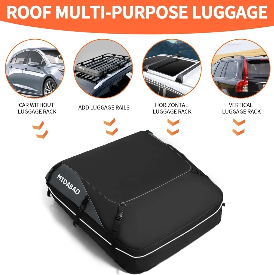 Rooftop Cargo Carrier 20 Cubic Ft, Waterproof with Anti Slip Mat image indicator(4)