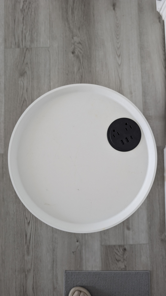 White End Table with Built-in Outlets - photo 4