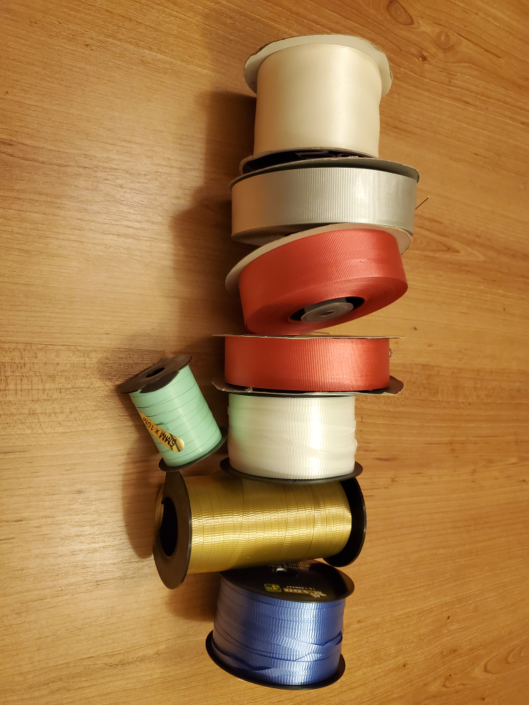 Assortment of ribbon spools