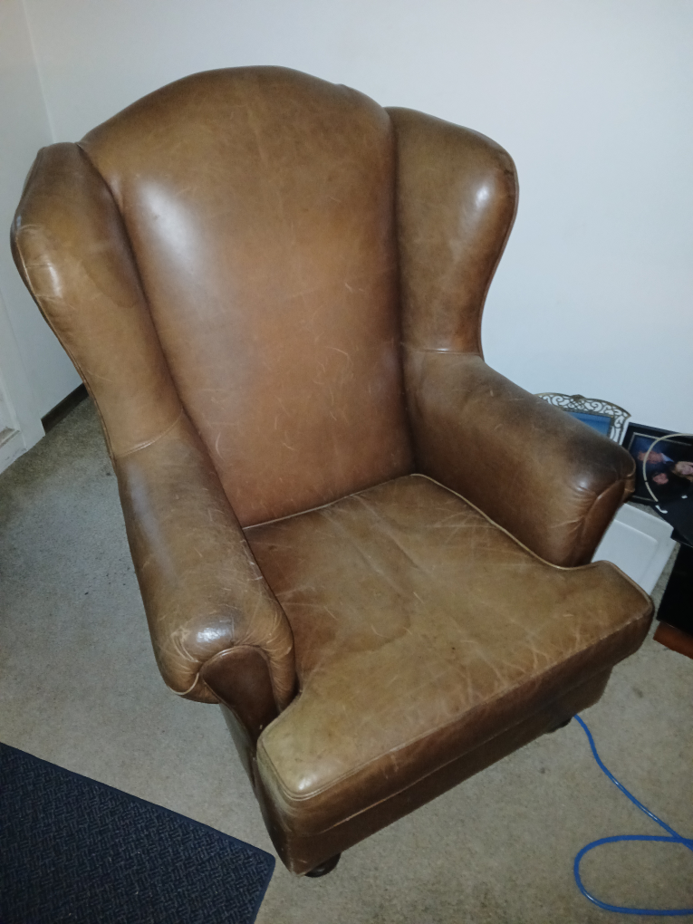 Leather Wingback Chair