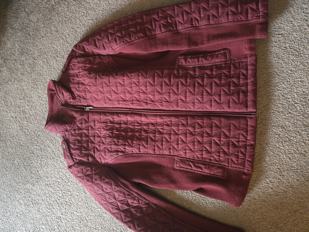 Burgundy Quilted Jacket