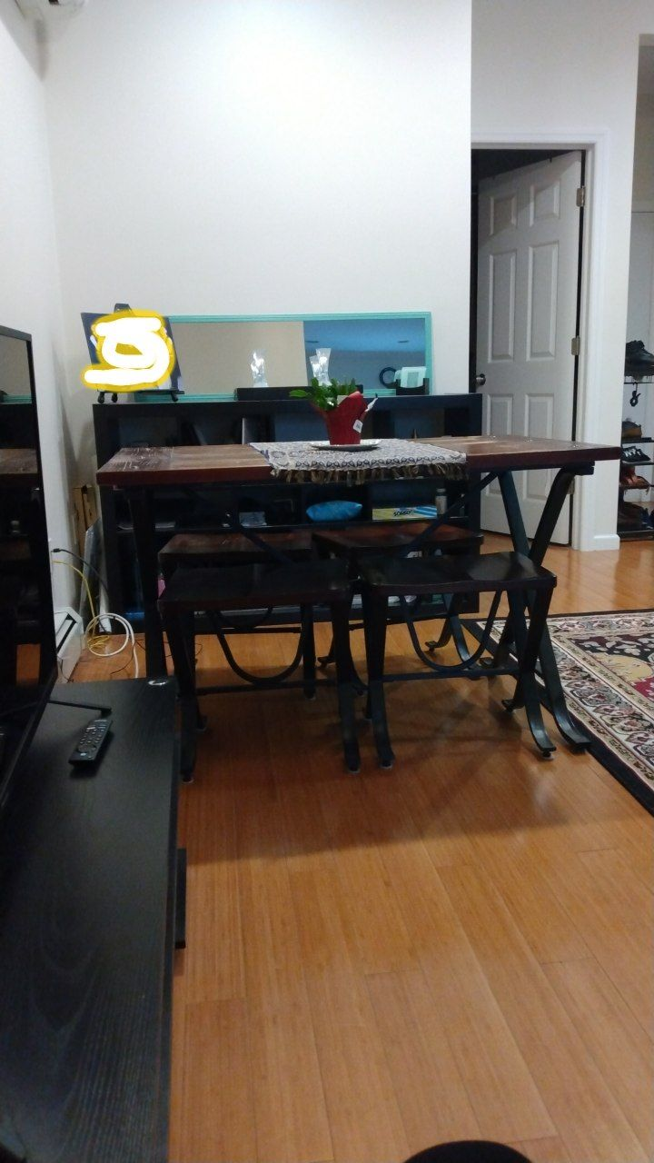 Wooden Table and 4 Chairs Set - photo 2