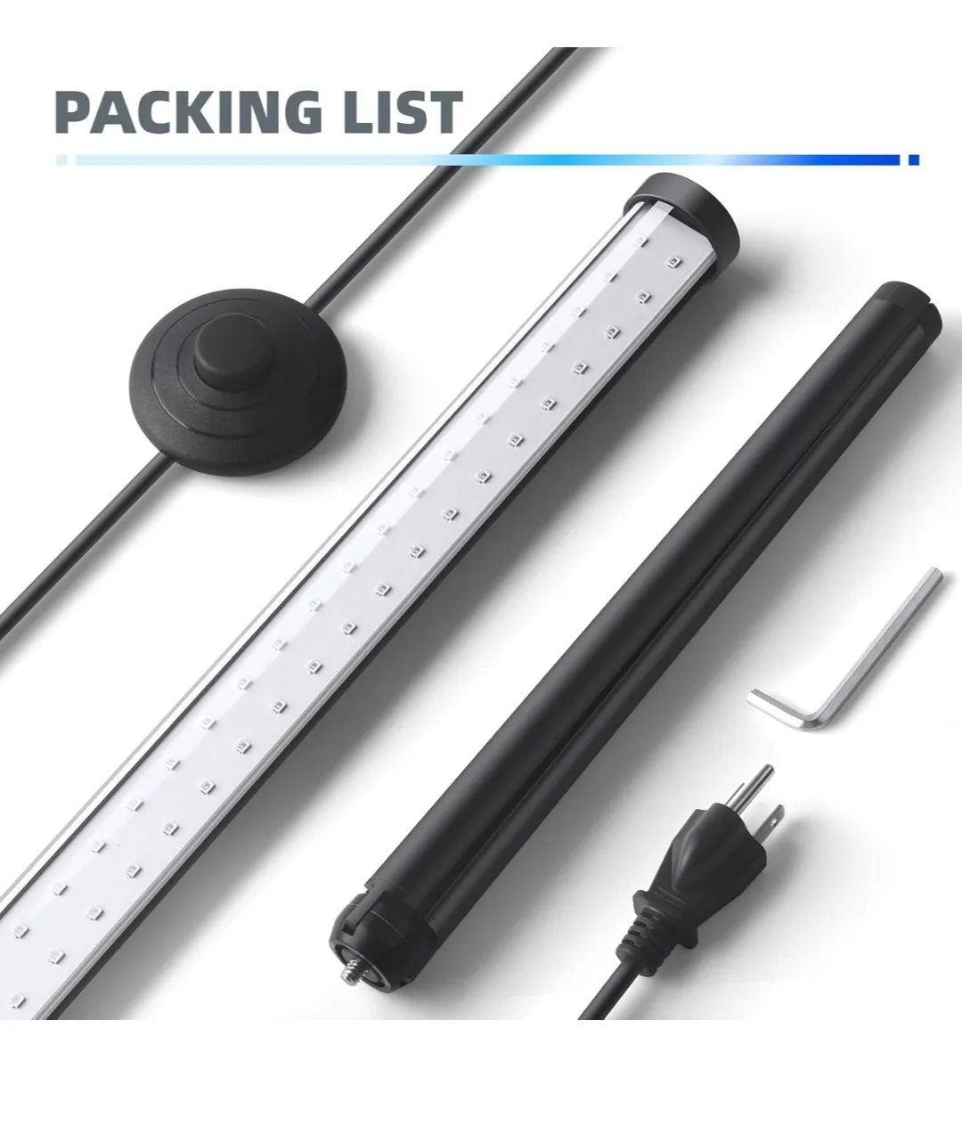 Barrina 42W UV Blacklight Bar with Tripod Stand, 4FT, 400nm image indicator(9)