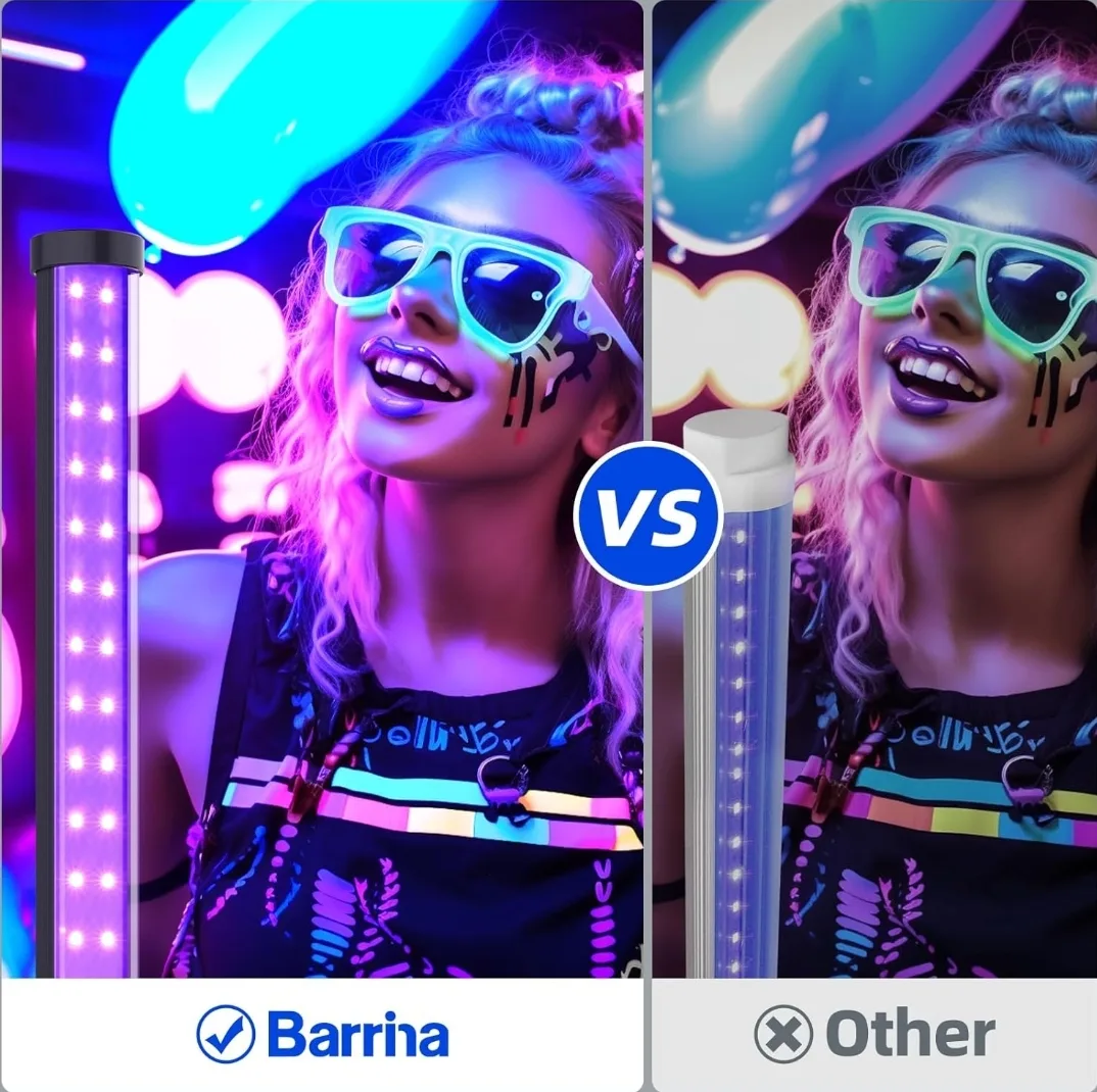 Barrina 42W UV Blacklight Bar with Tripod Stand, 4FT, 400nm image indicator(10)