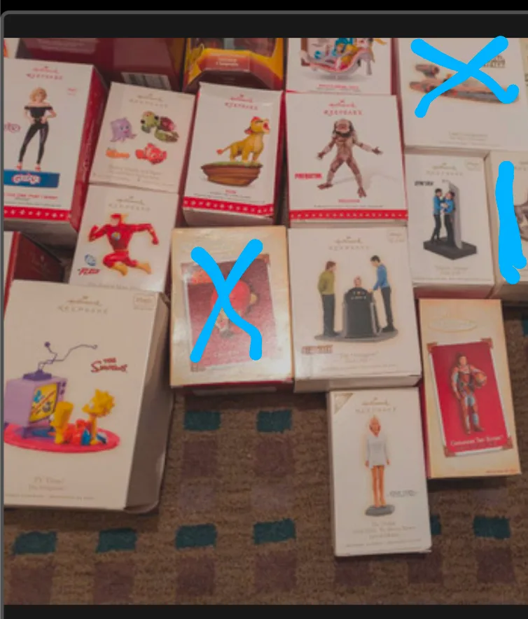 assorted Hallmark Ornaments Carlton carda image indicator(3)