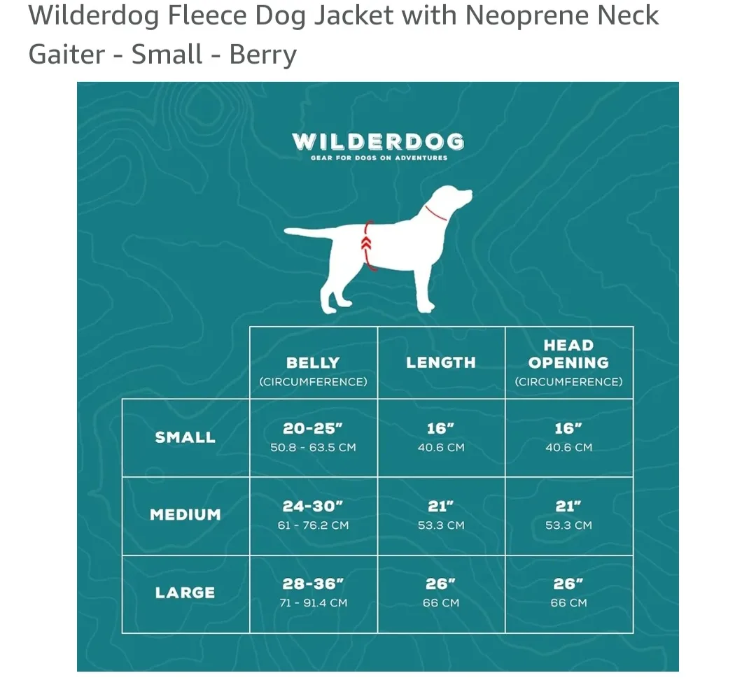 Wilderdog Fleece Dog Jacket with Neoprene Neck - Medium - Berry image indicator(6)