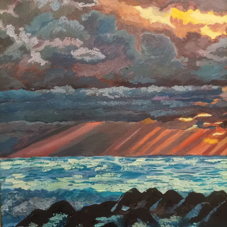 Original Ocean Sunset Painting image indicator(5)