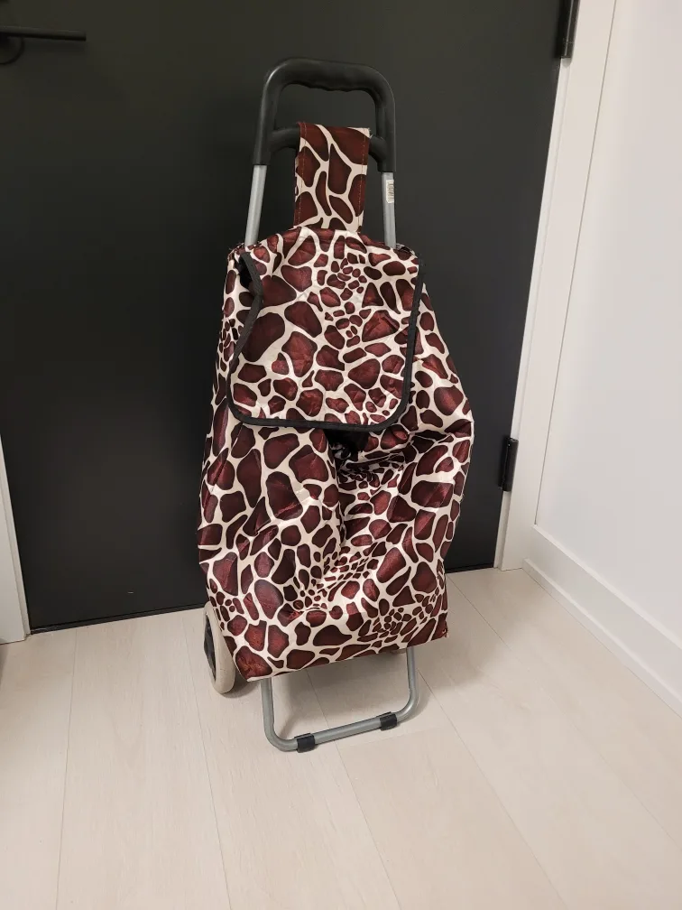 Shopping Cart with Giraffe Pattern