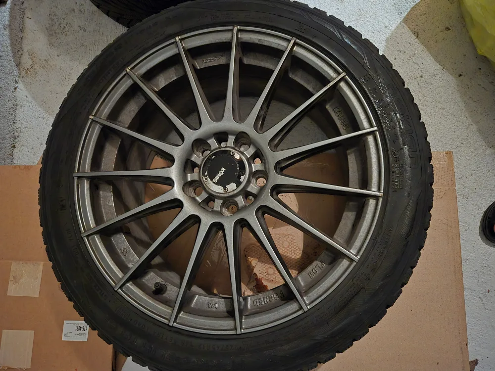 Konig Rennform 17x8.0 5x112 Matte Grey Wheels VW Audi set of 4 image indicator(5)